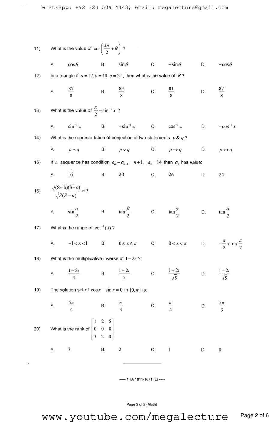 Page 2 of Mathematics