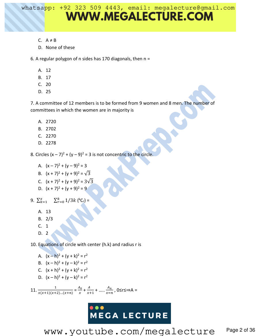 Page 2 of NUST Computer Science 3