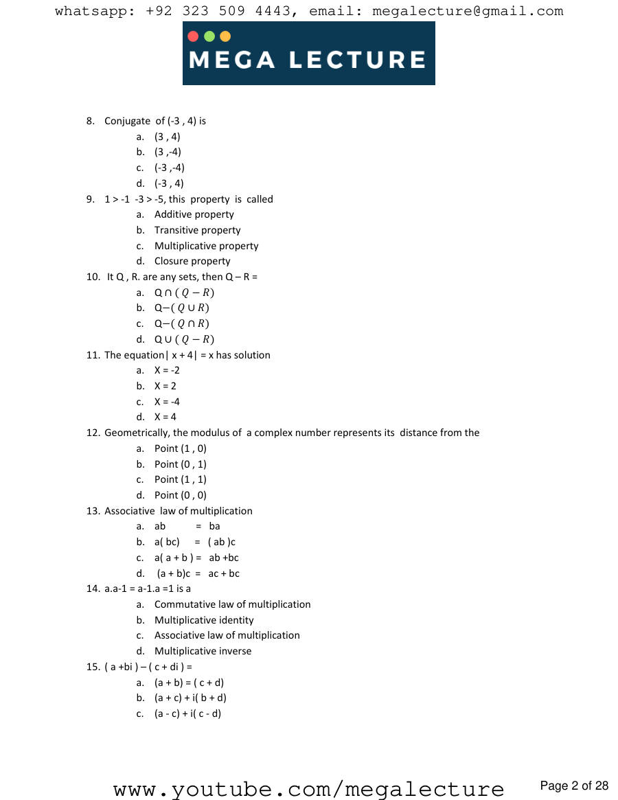 Page 2 of NUST Engineering Pastpaper 2