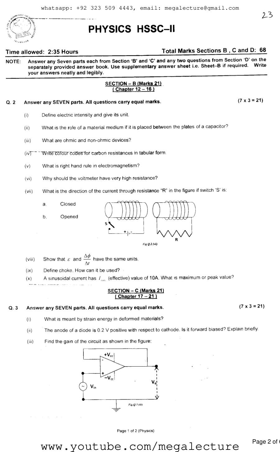 Page 2 of Physics 1