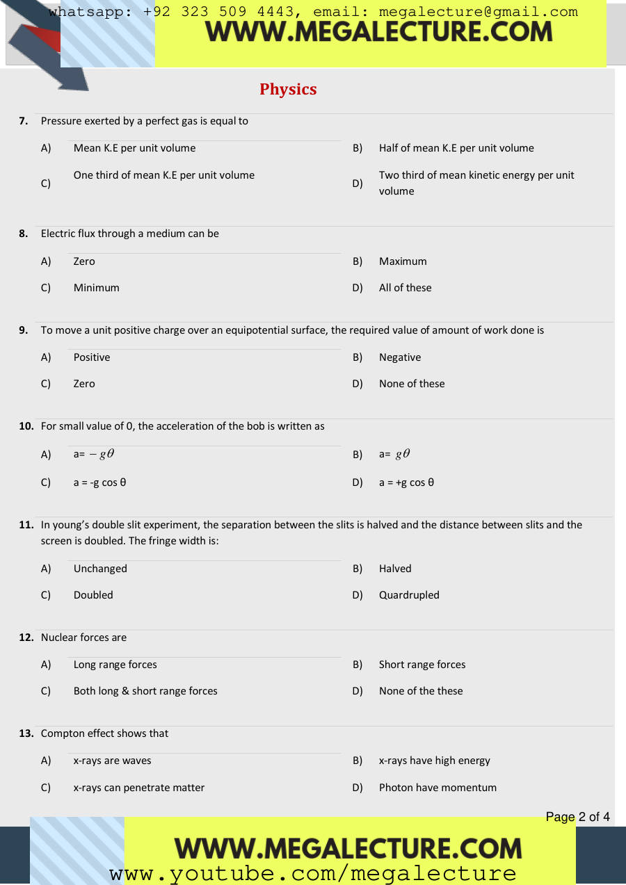 Page 2 of Physics 2