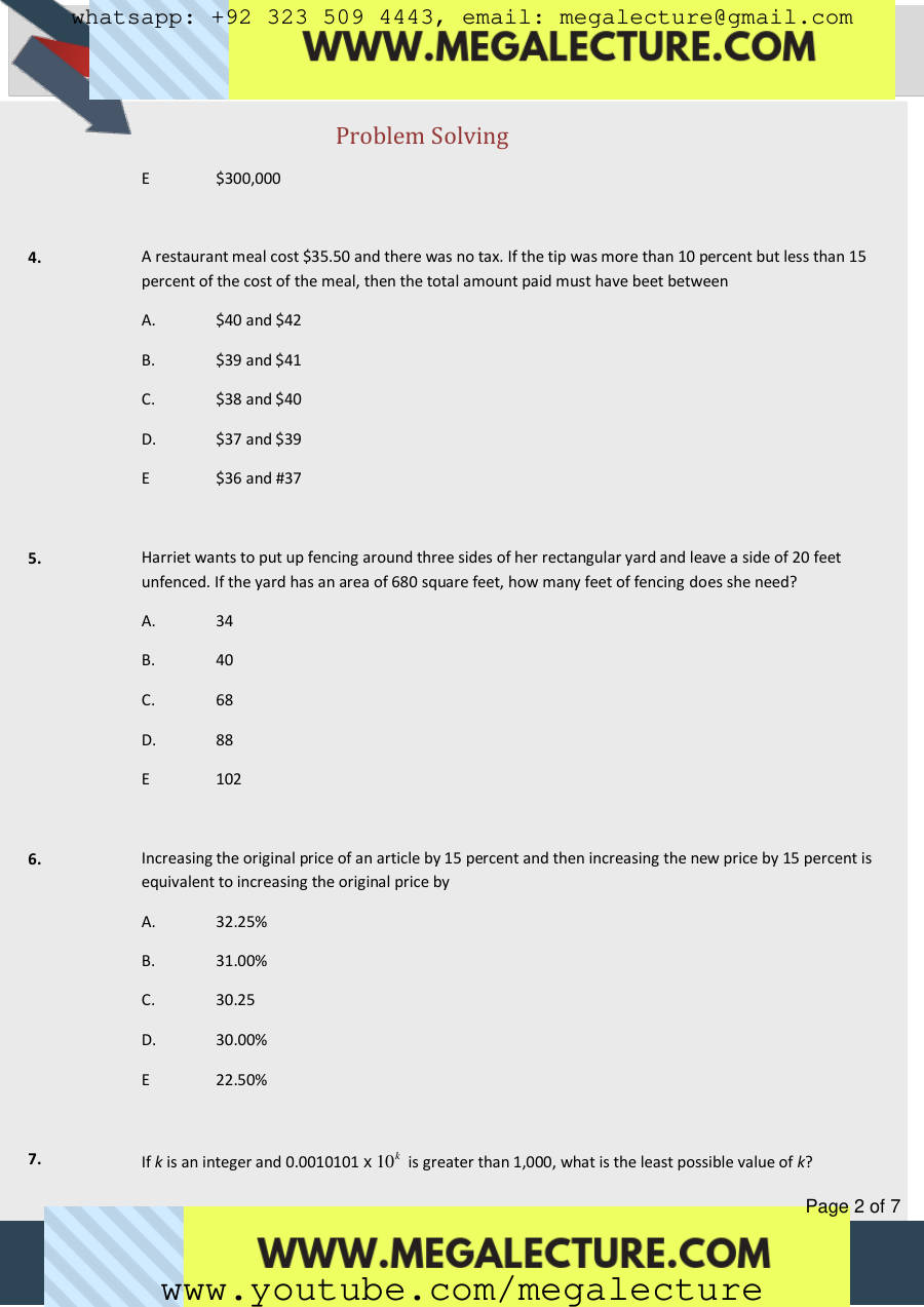 Page 2 of Problem Solving