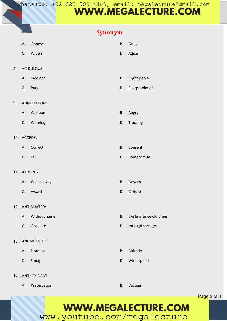 Page 2 of Synonyms