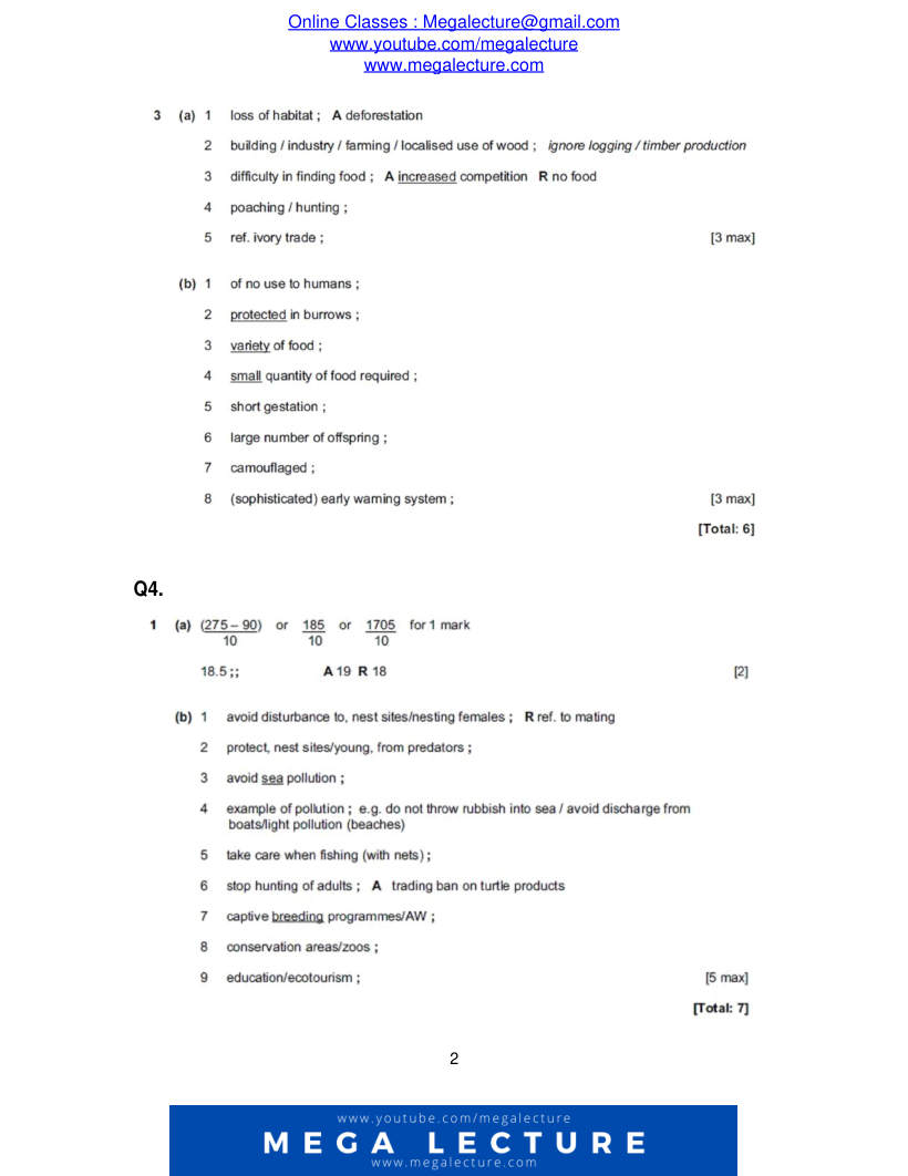 Page 2 of Marking scheme