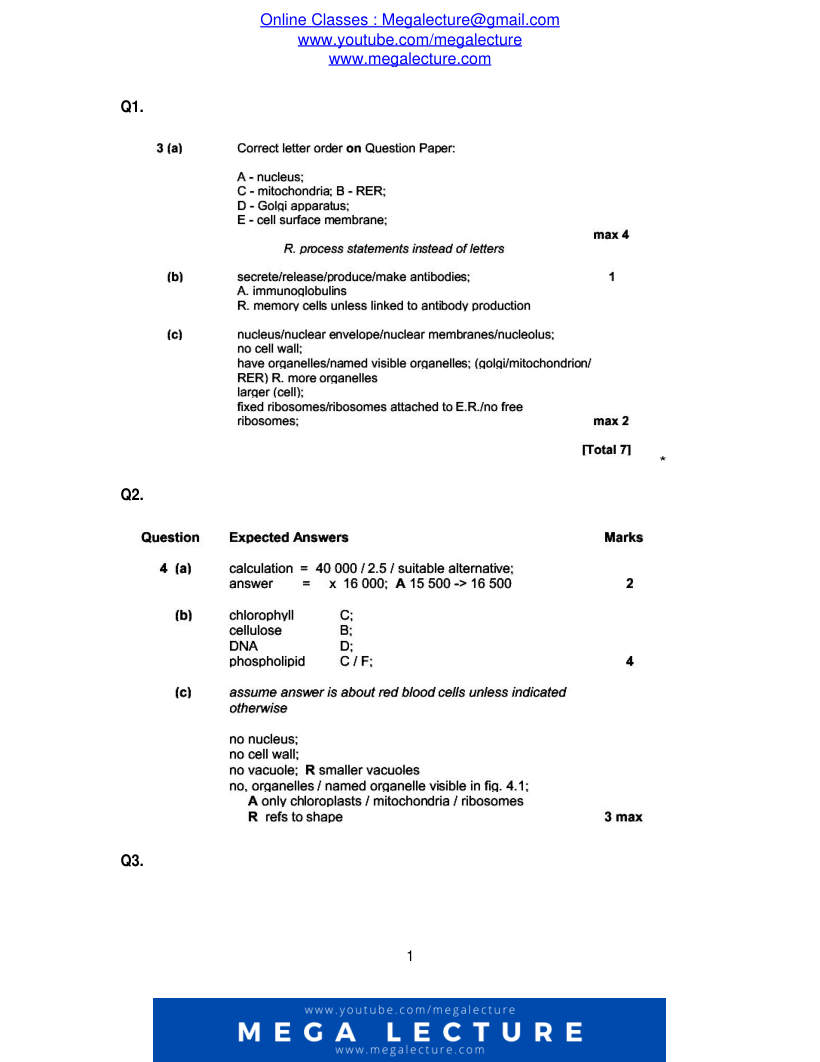 Page 1 of Marking scheme