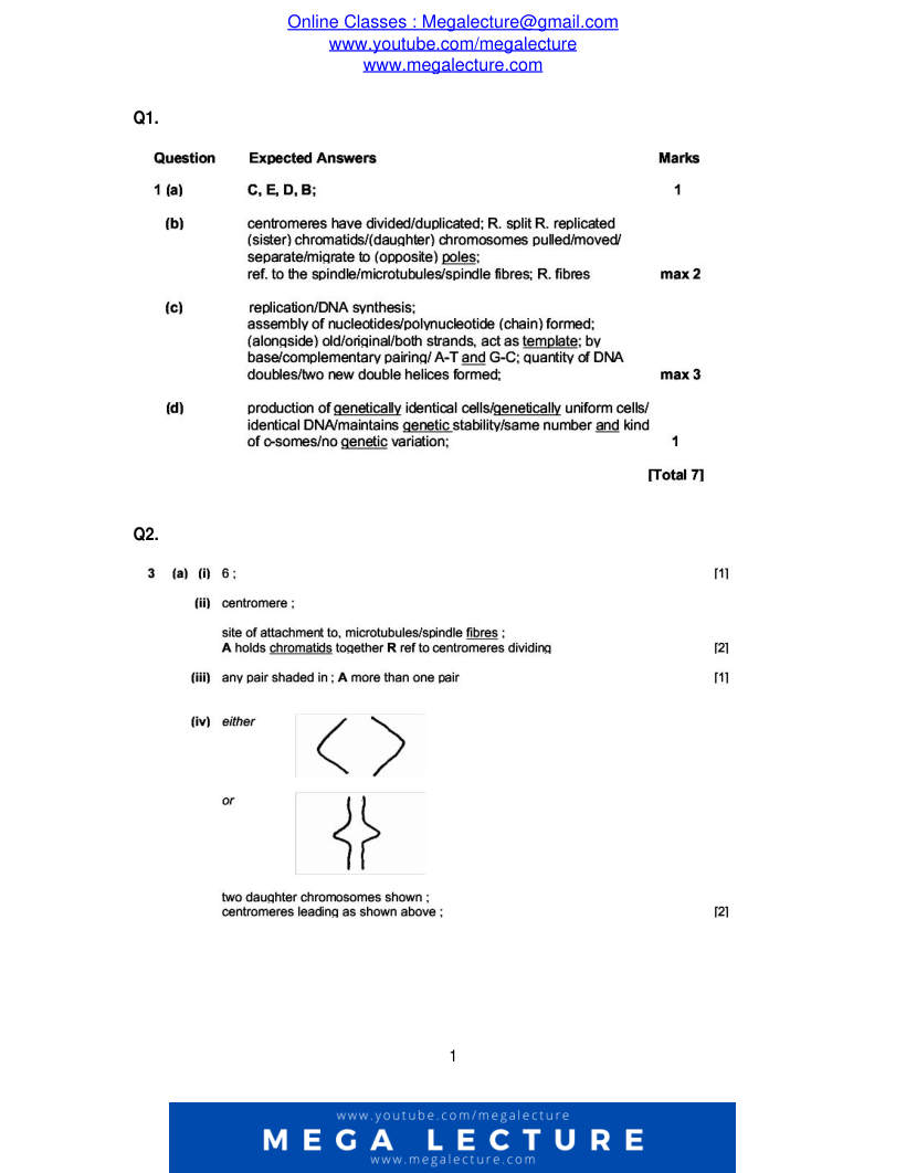 Page 1 of Marking scheme