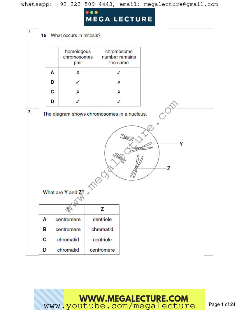 Page 1 of Questions