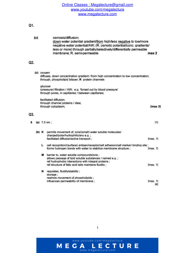 Page 1 of Marking scheme