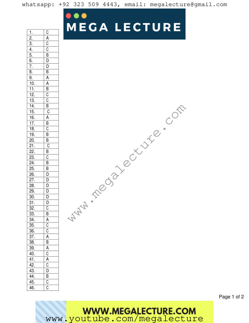 Page 1 of Marking scheme