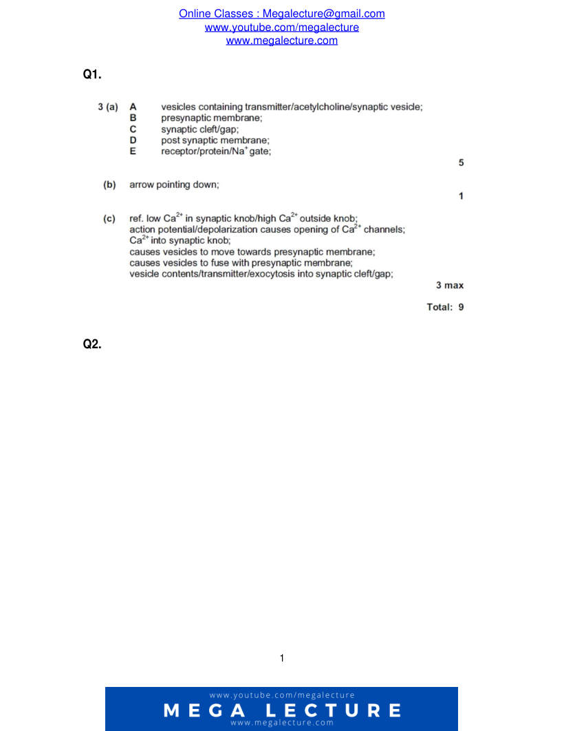 Page 1 of Marking scheme