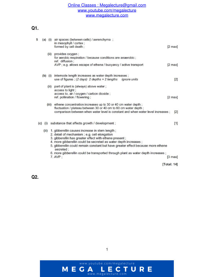 Page 1 of Marking scheme