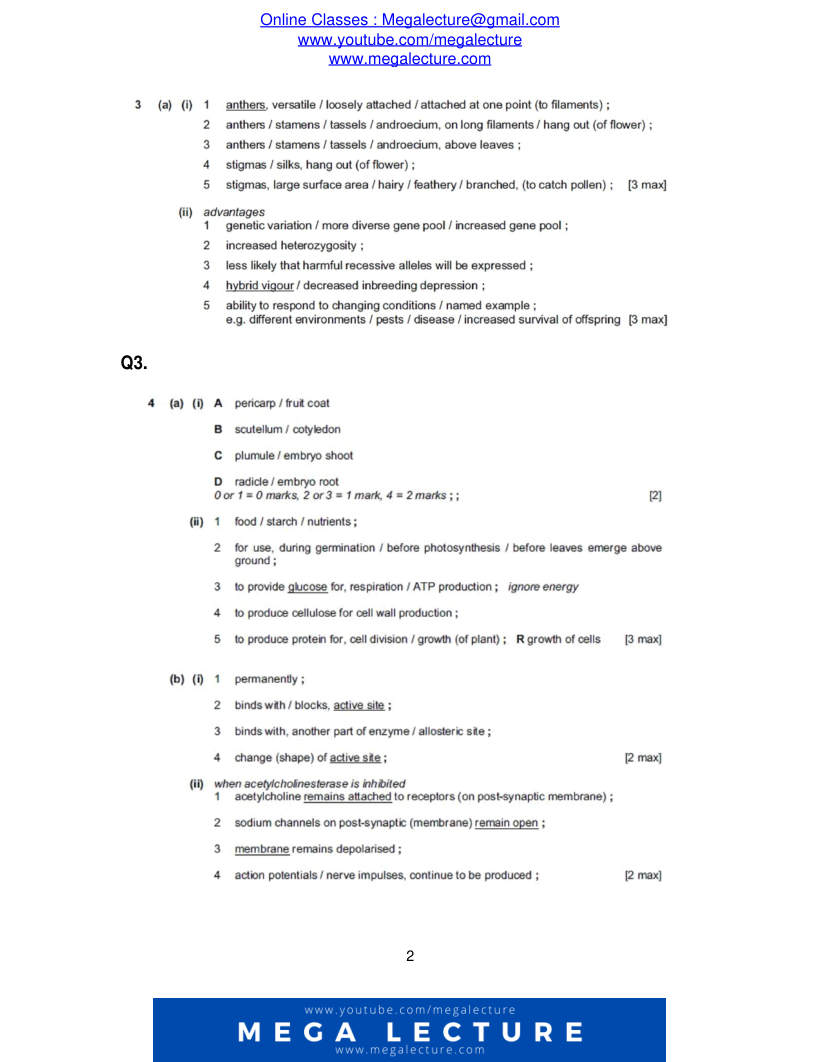 Page 2 of Marking scheme