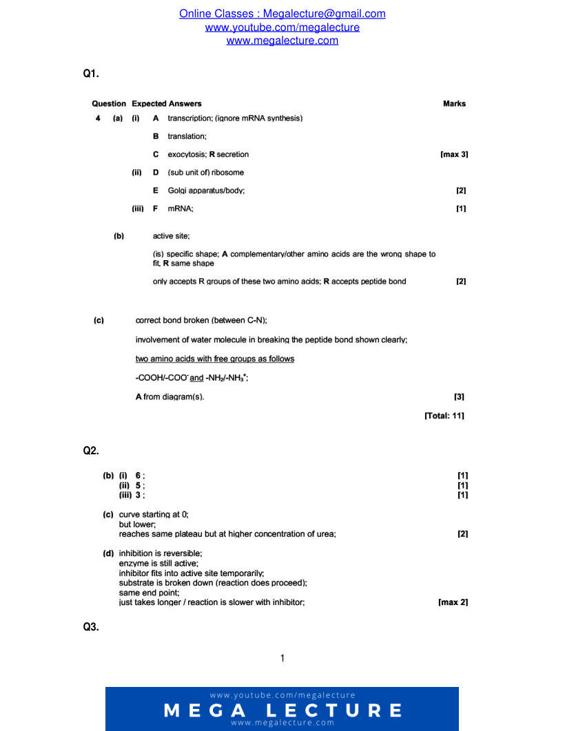 Page 1 of Marking scheme