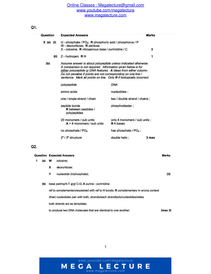 Page 1 of Marking scheme