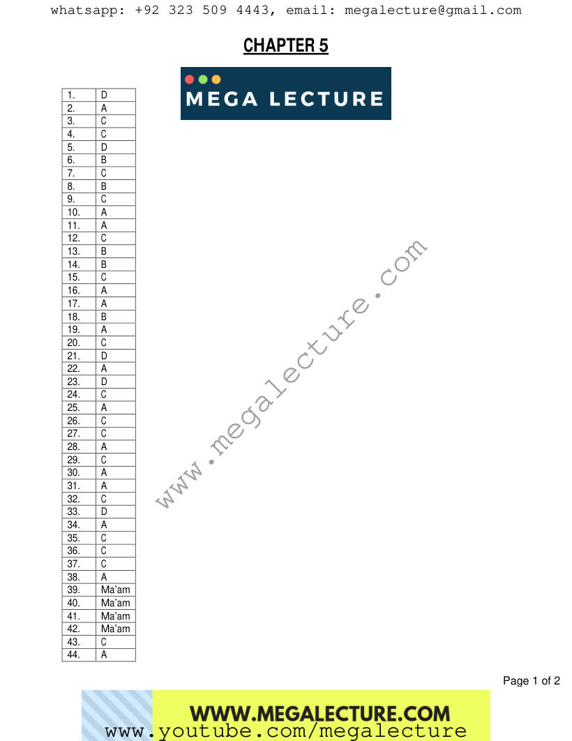 Page 1 of Marking scheme