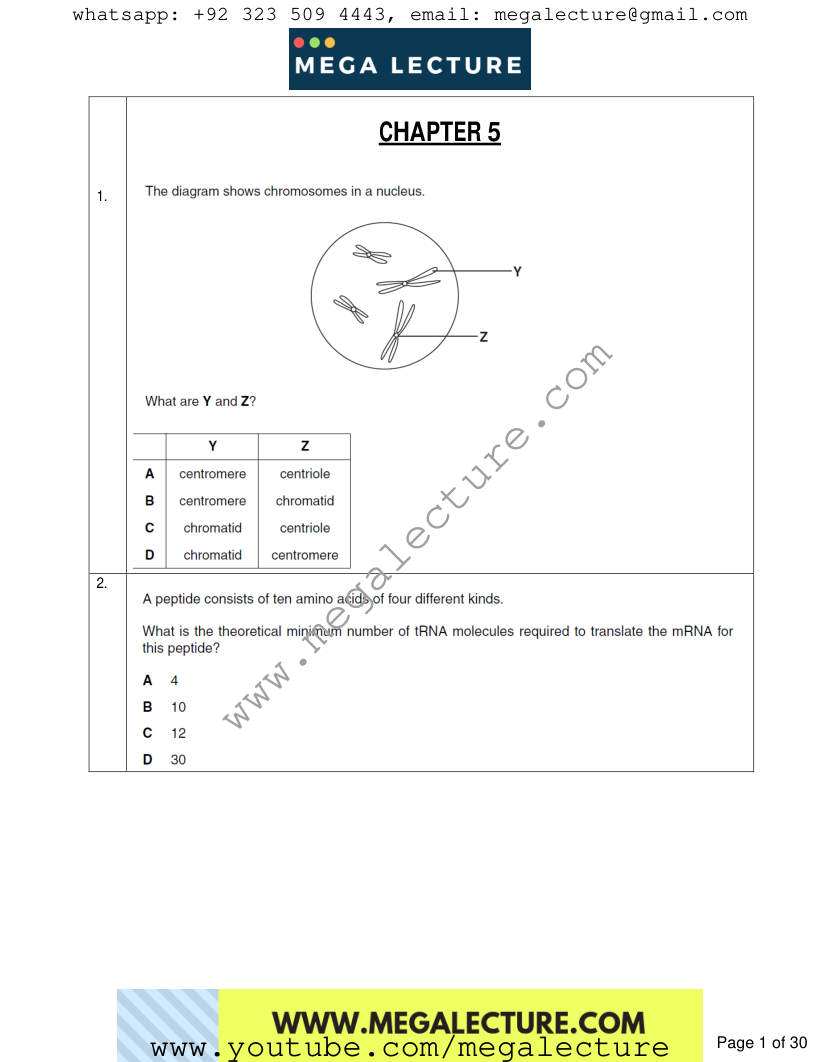 Page 1 of Questions