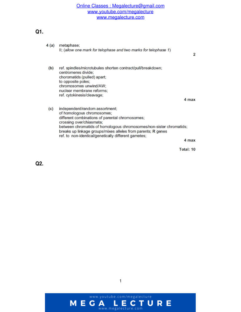 Page 1 of Marking scheme