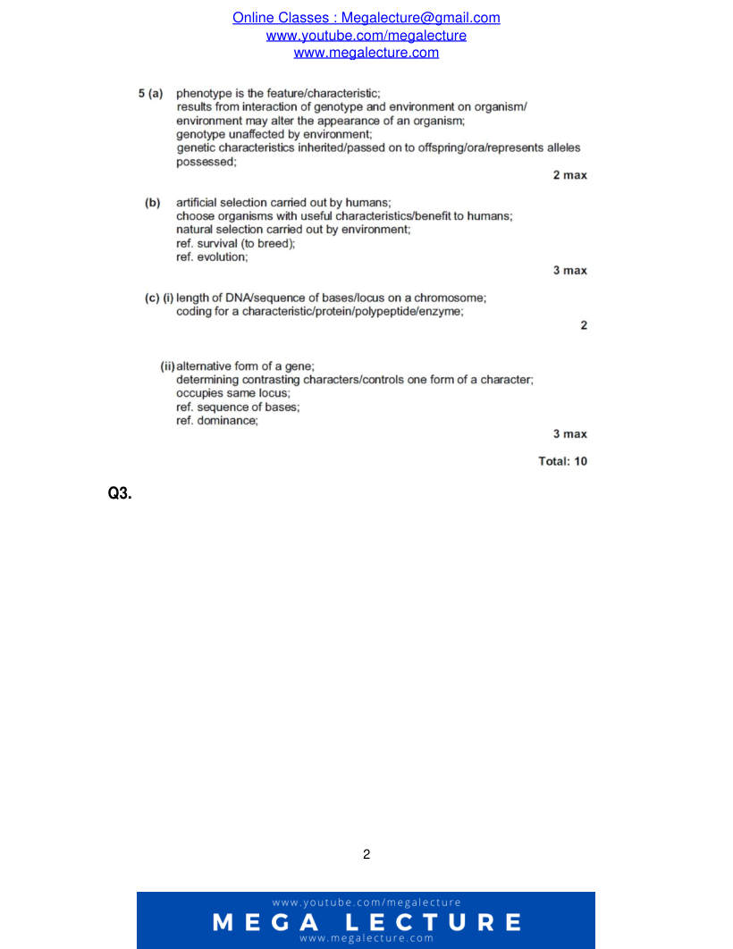 Page 2 of Marking scheme