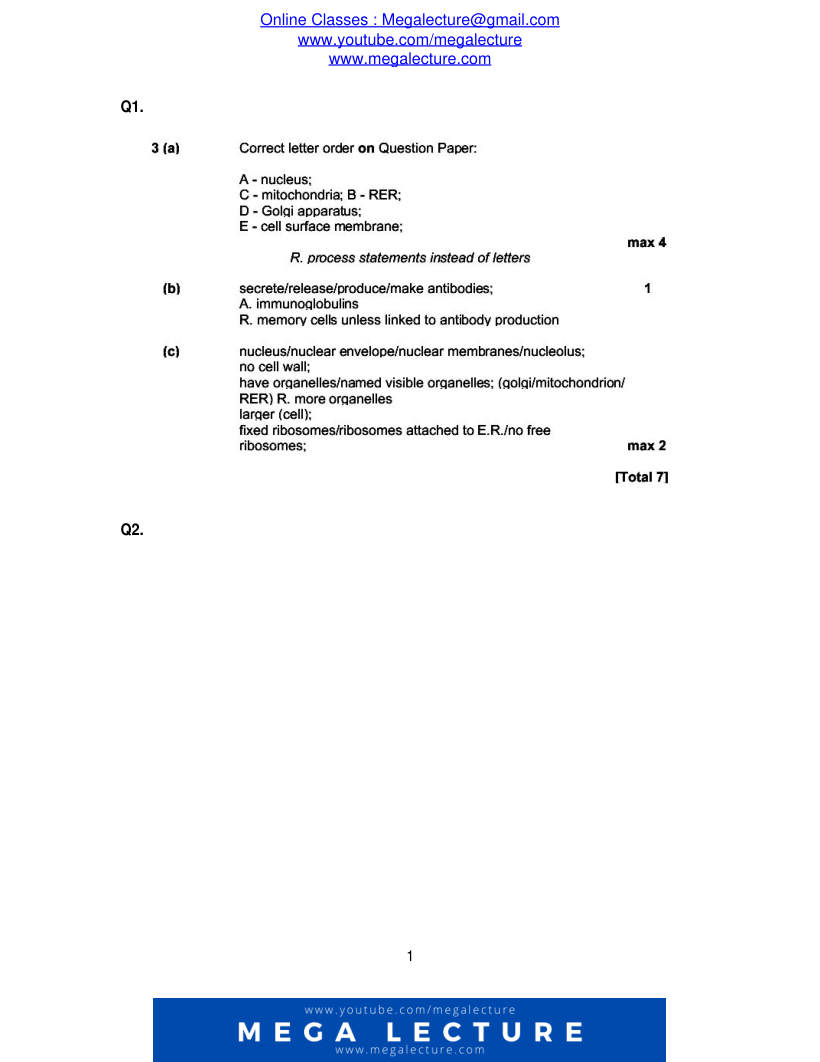 Page 1 of Marking scheme