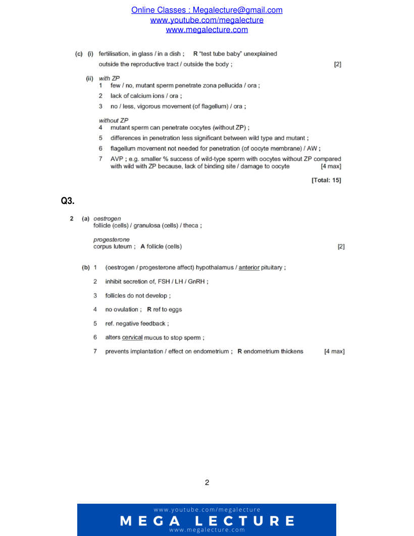 Page 2 of Marking scheme
