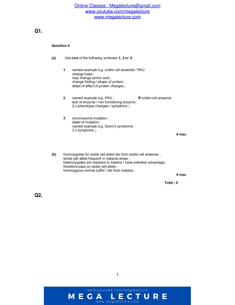 Page 1 of Marking scheme