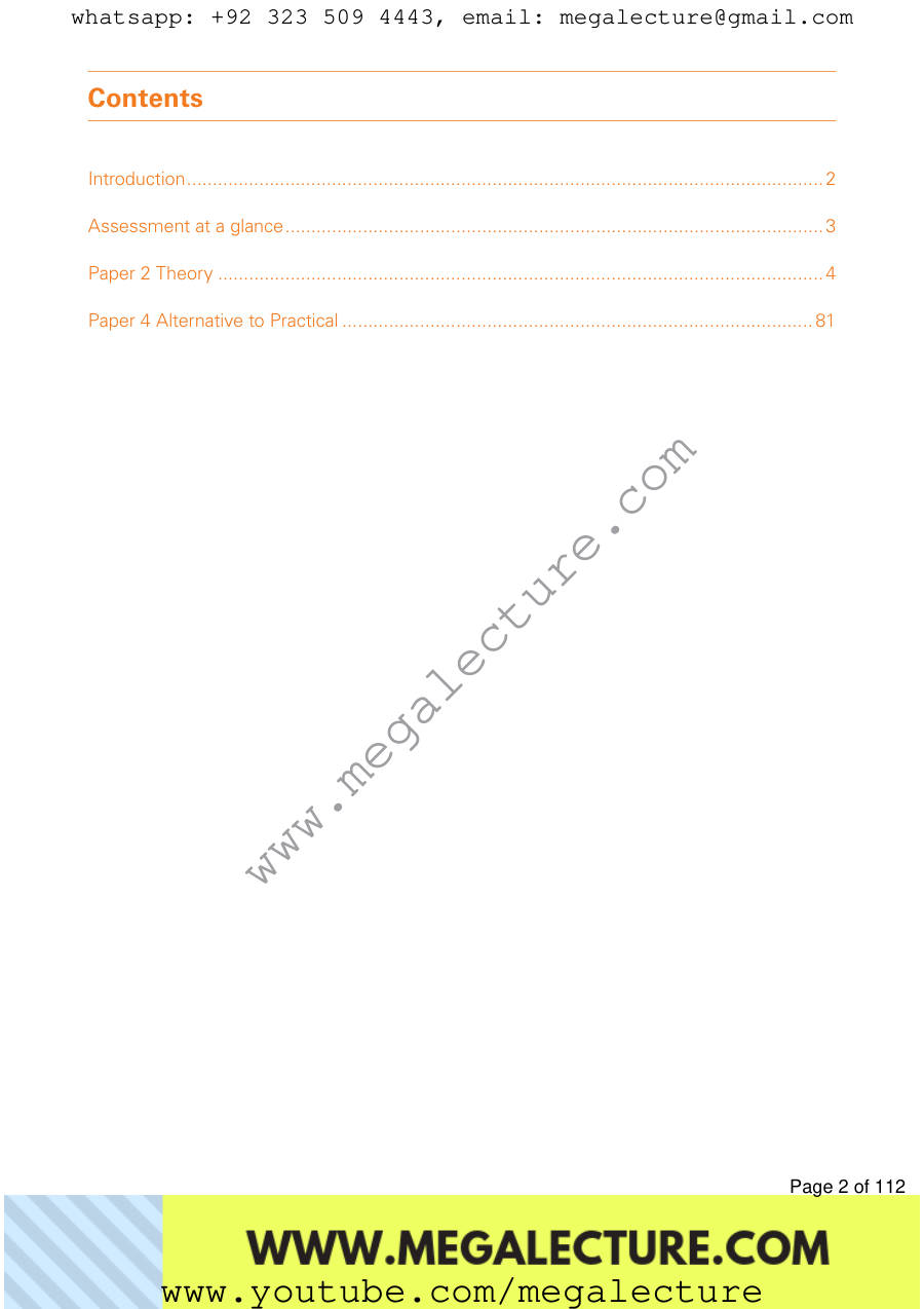 Page 2 of 5054 Physics Example Candidate Responses Booklet 2014 3