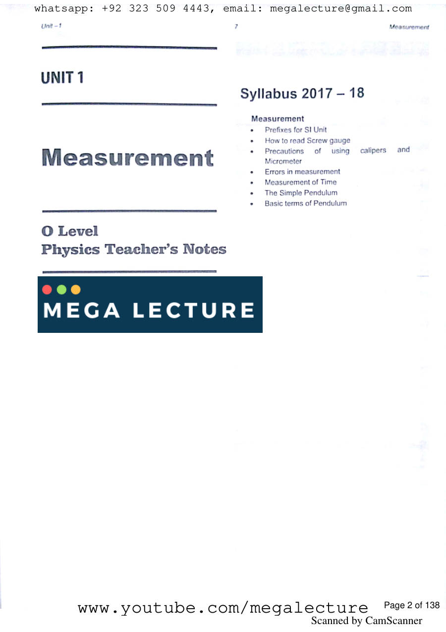 Page 2 of O Level Physics Notes
