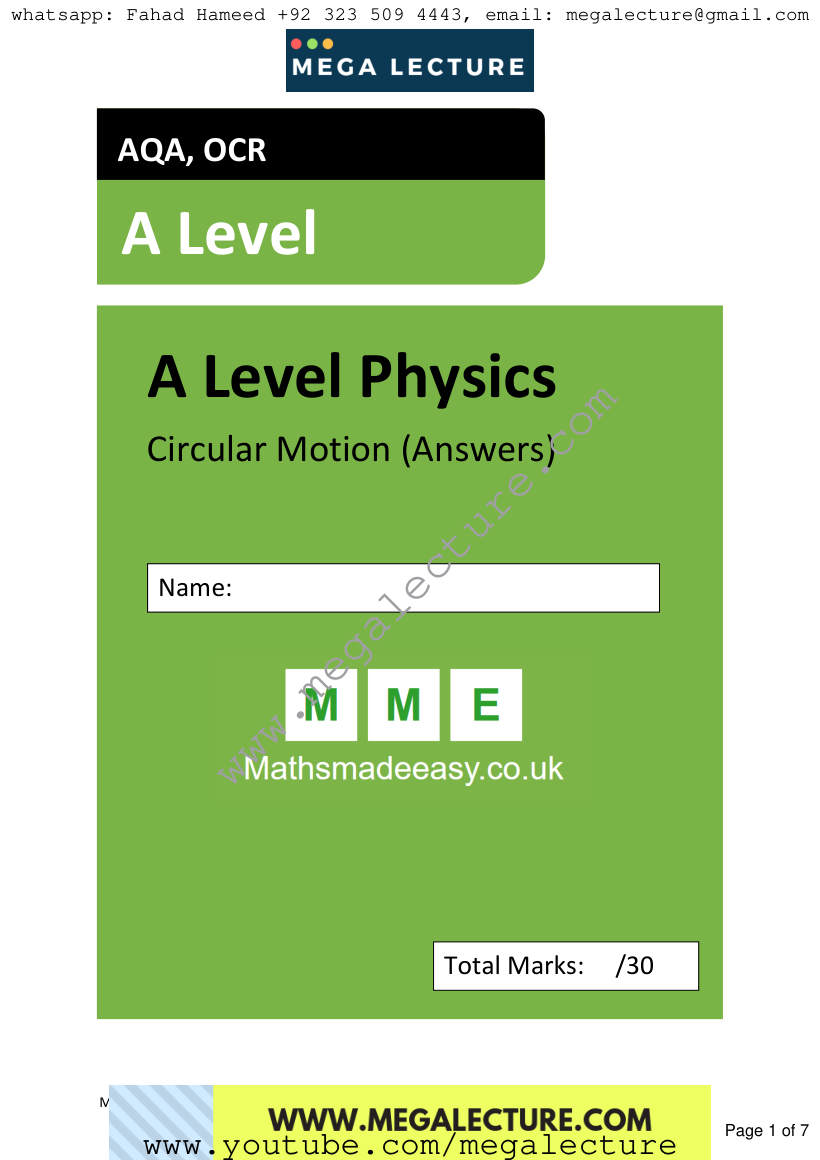 Page 1 of Answers