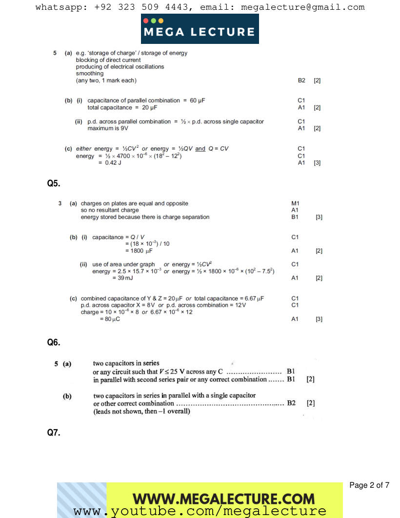 Page 2 of Marking scheme