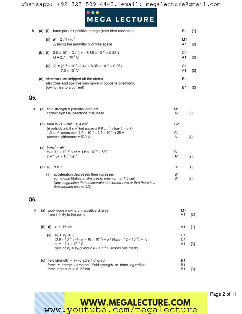 Page 2 of Marking scheme