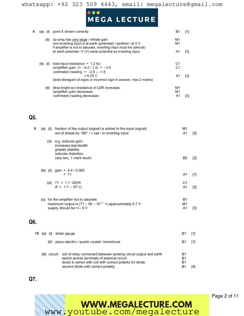 Page 2 of Marking scheme