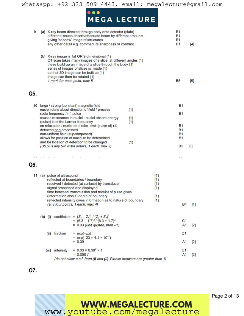 Page 2 of Marking scheme