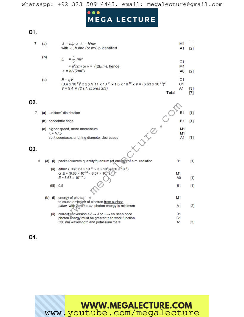 Page 1 of Marking scheme