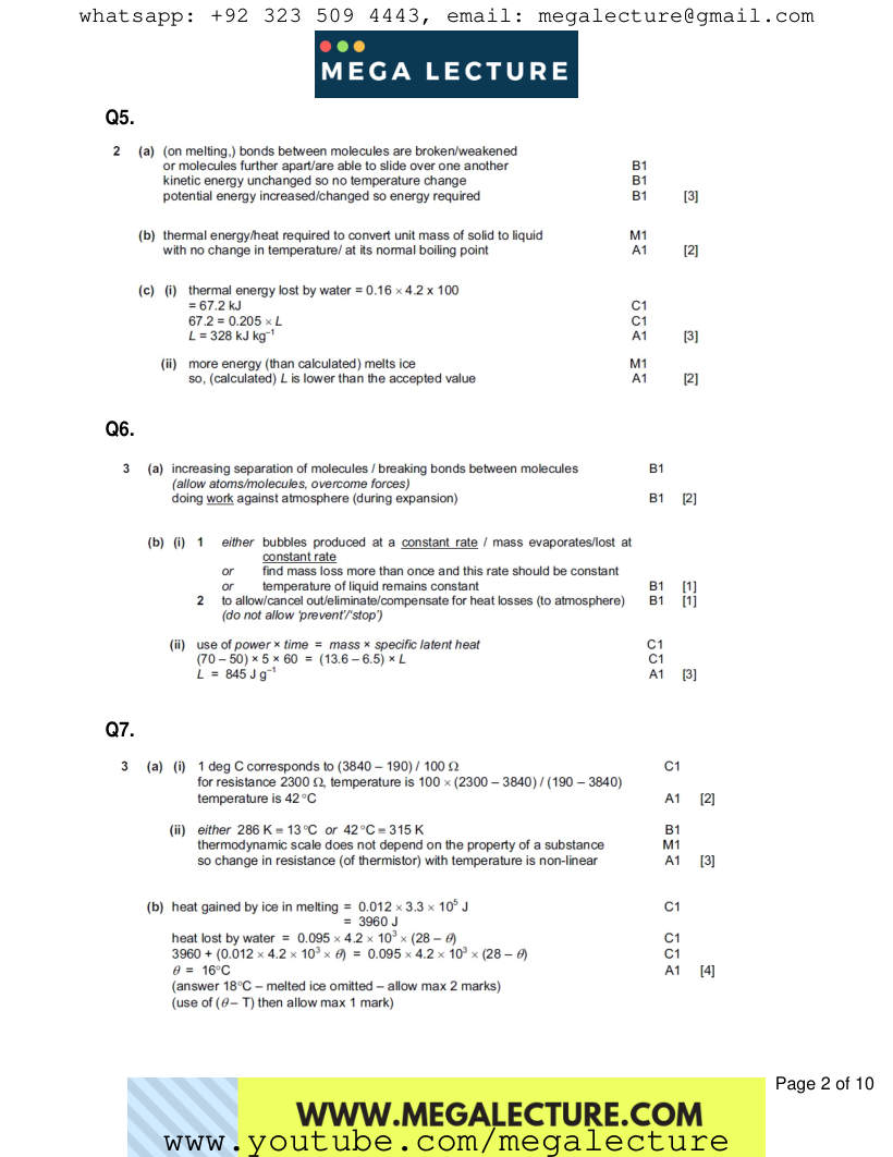 Page 2 of Marking scheme