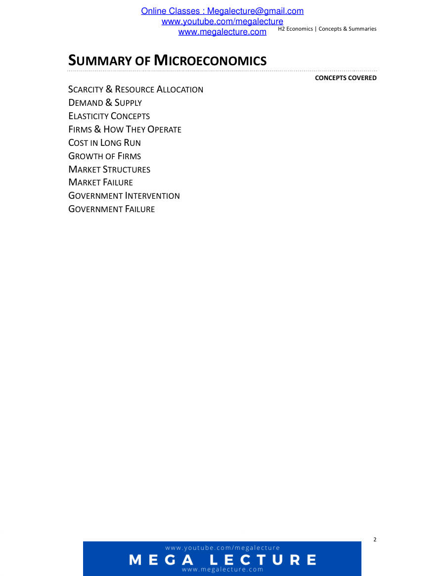 Page 2 of A Level Economics Notes (PDF)