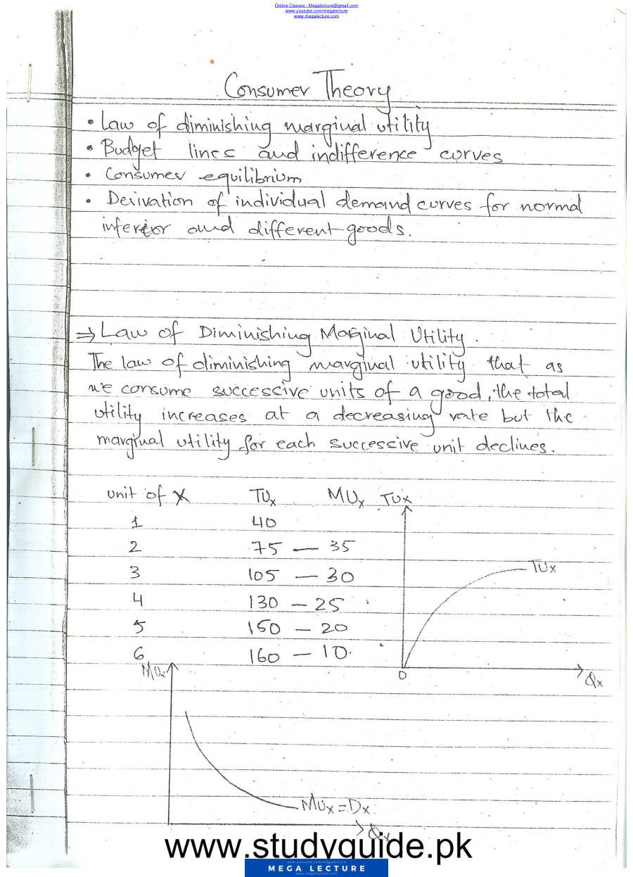 Page 1 of A Level Economics Part 1 (PDF)