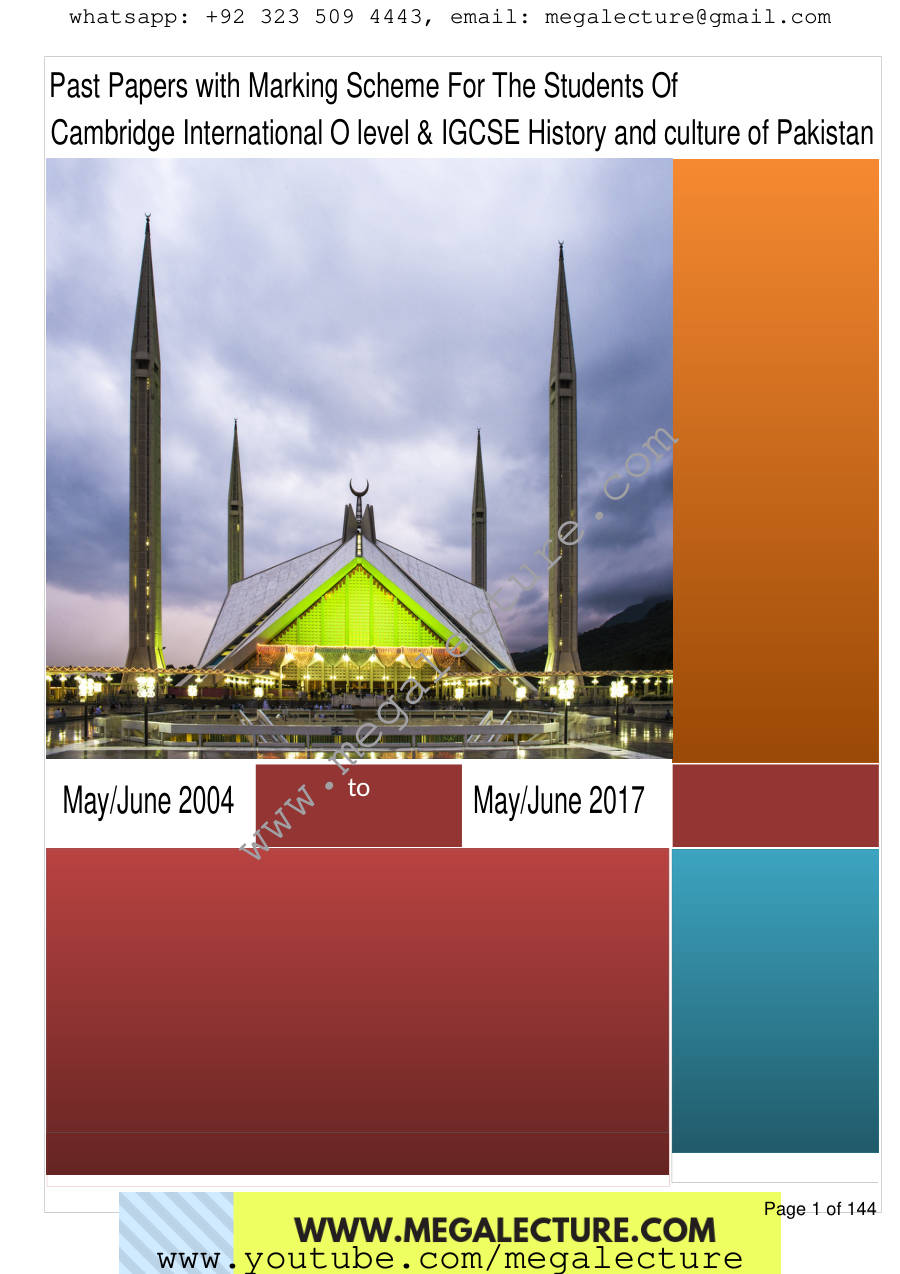 Page 1 of History Topical Past Papers (2004–2017)
