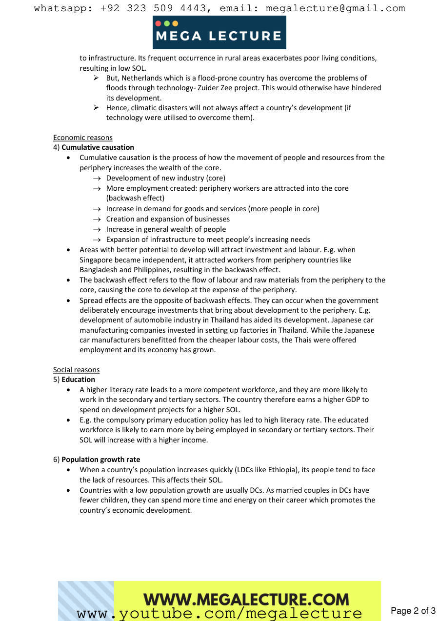 Page 2 of Geography Chapter 9