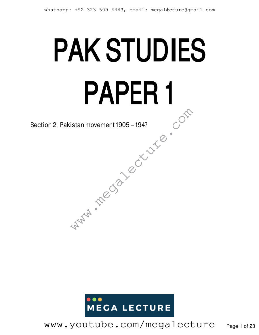 Page 1 of Section 2 Notes