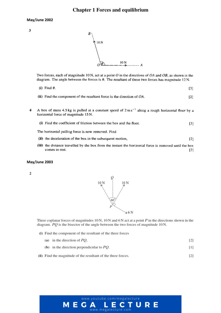 Page 1 of Chapter 1: Forces And Equilibrium