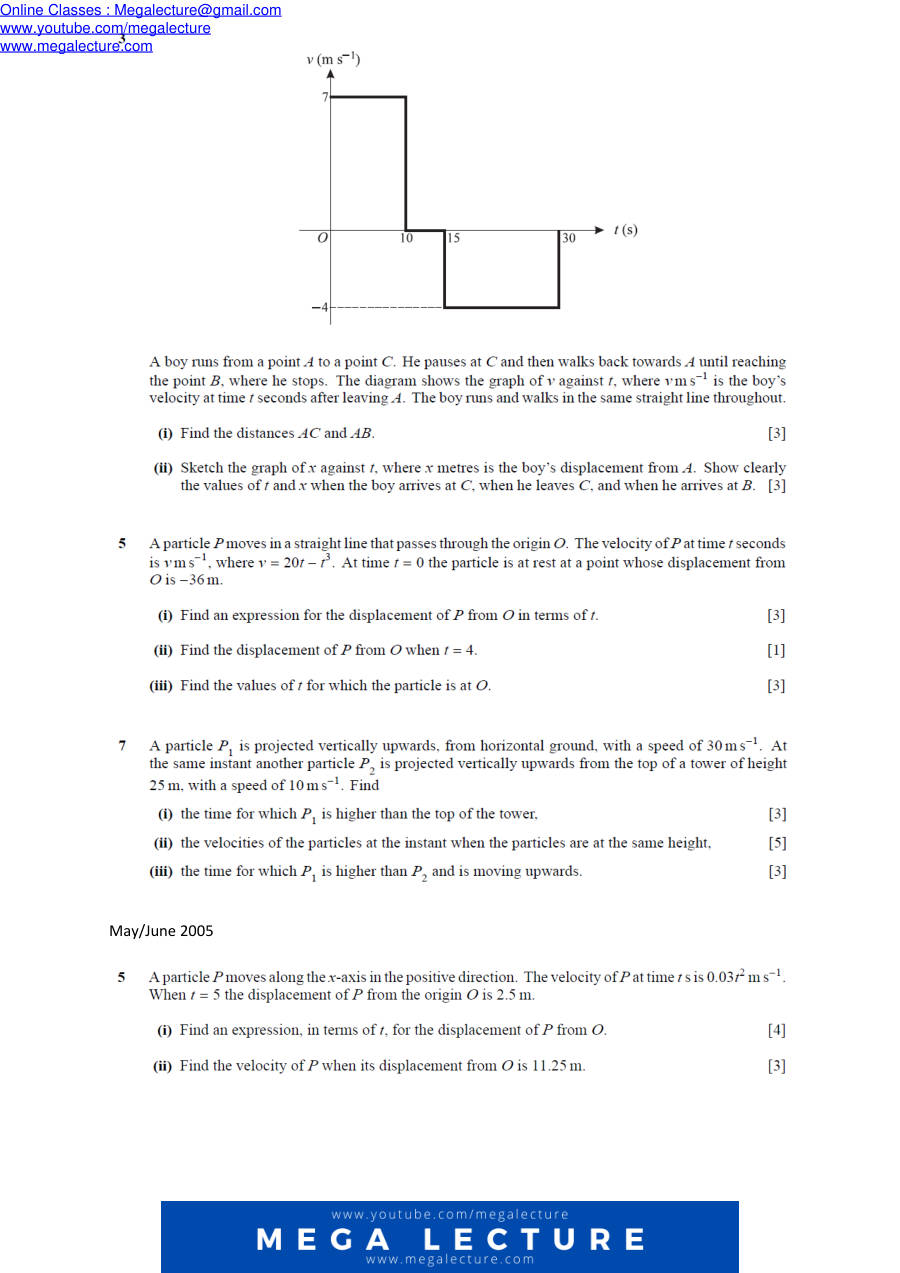 Page 2 of Chapter 2: Kinematics Of Motion Along A Straight Line