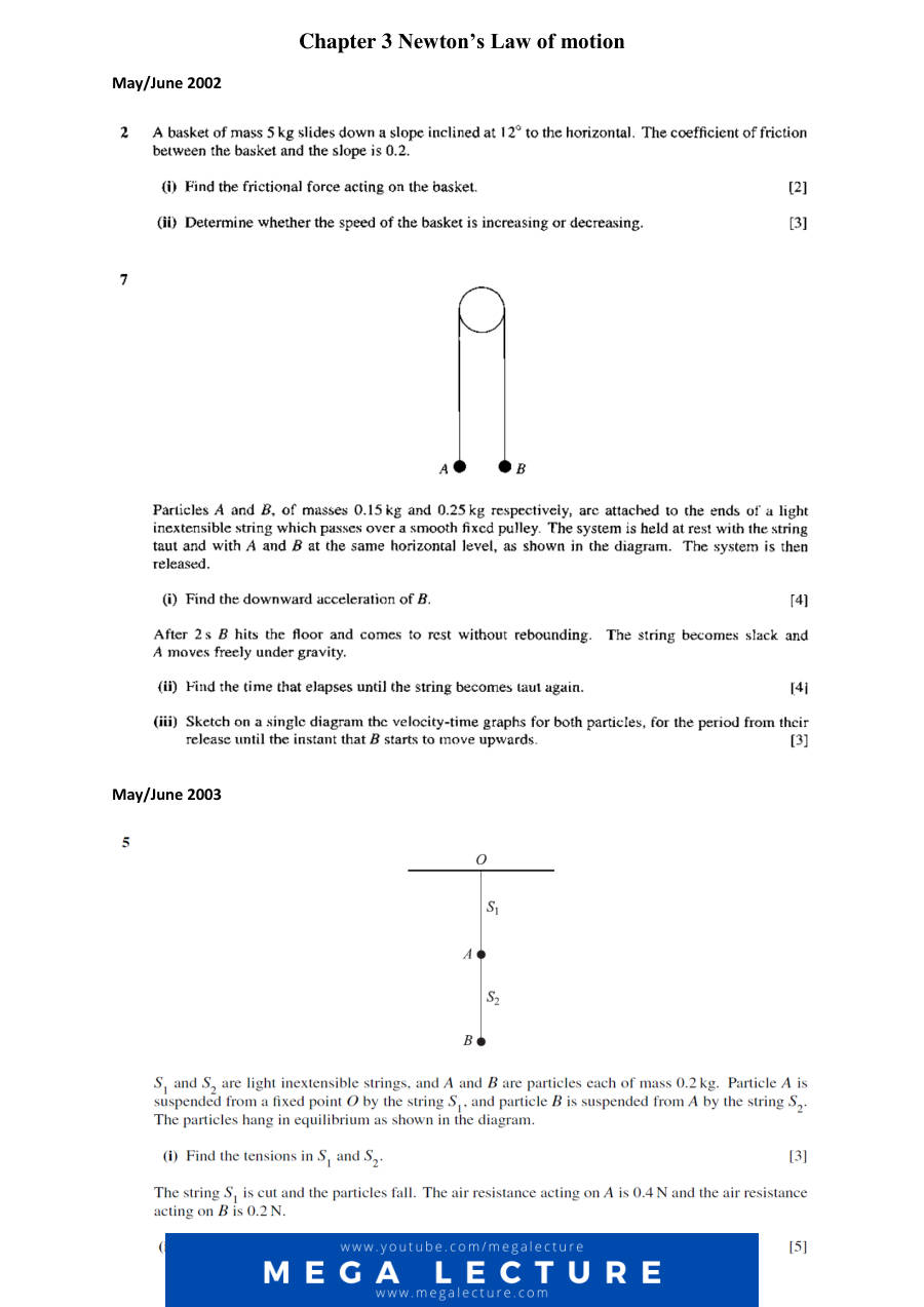 Page 1 of Chapter 3: Newton S Law Of Motion