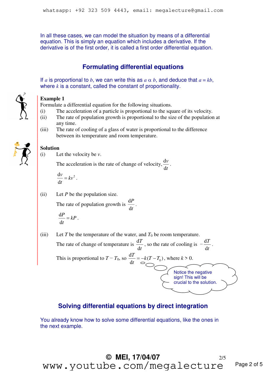 Page 2 of Differential Equations