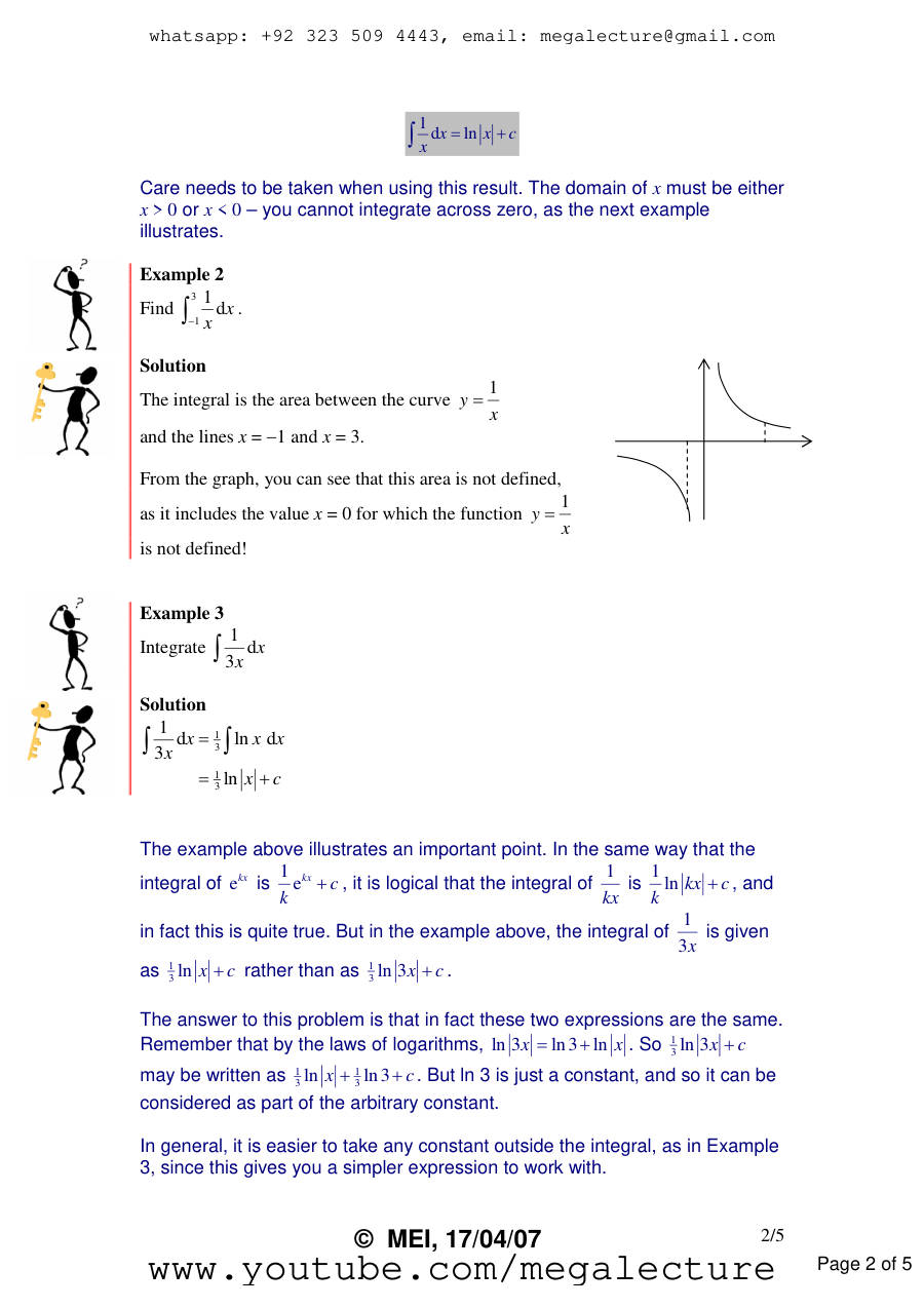 Page 2 of Integrating Functions