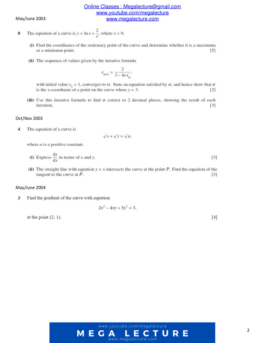 Page 2 of Chapter 4: Differentiation