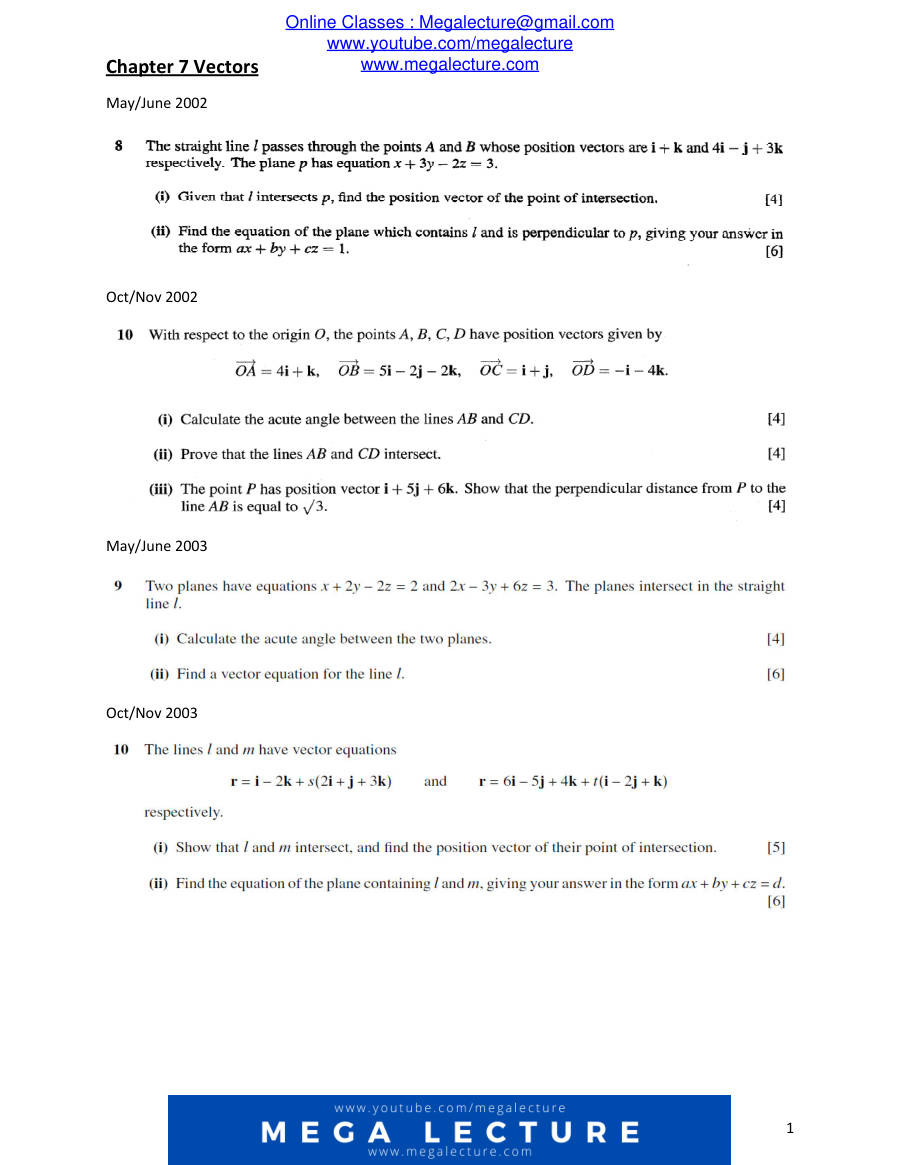 Page 1 of Chapter 7: Vectors