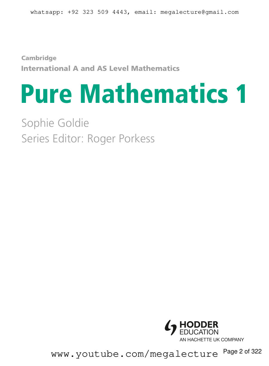 Page 2 of Pure Mathematics