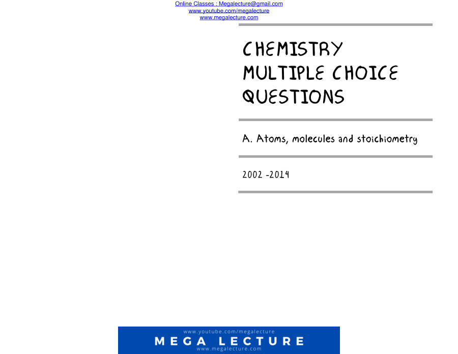 Page 1 of Atoms Molecules And Stoichiometry 2