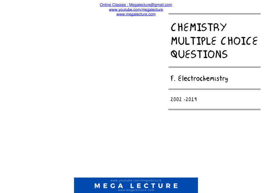 Page 1 of Electrochemistry