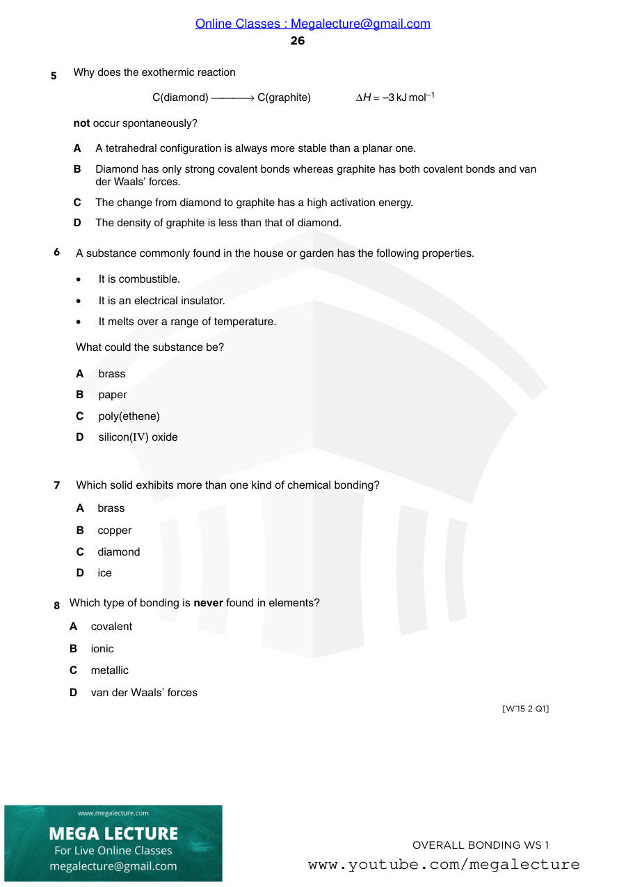 Page 2 of Bonding — Worksheet